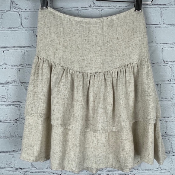 ABERCROMBIE & FITCH linen blend tiered mini skirt NWT, size XS - Picture 15 of 15
